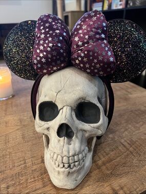 Disney Glitter Star Bow Minnie Ears Headband - Plum